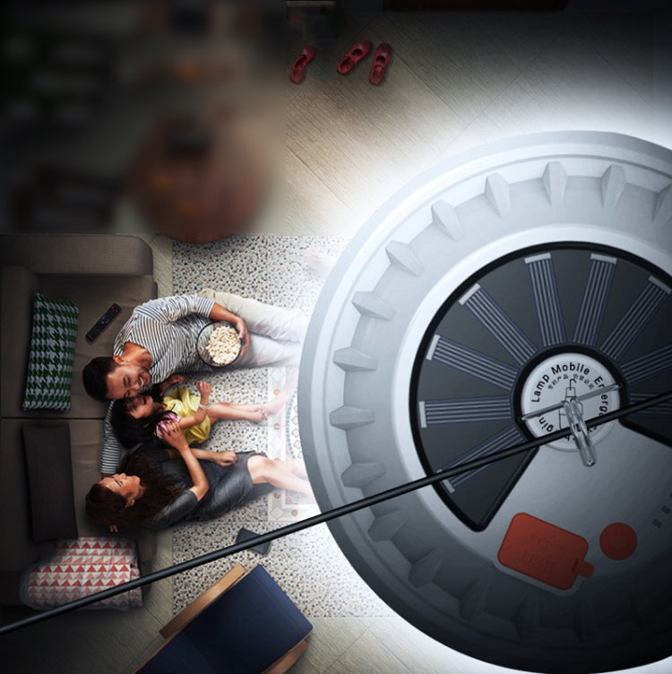 V62 Solar + RC 120 LEDs UFO Rechargeable Light Household Emergency Light Bulb Outdoor Camping Night Market Stall Light by buy2fix