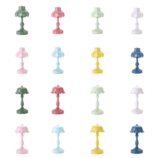 Retro Charging Table Lamp Bedroom Bed LED Eye Protection Light(LD05 Lotus Rose Red) by buy2fix