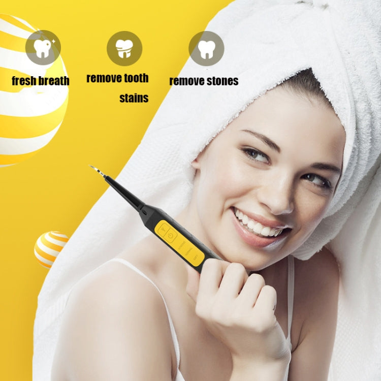 JYQ-023 Oral Tooth Cleaning and Care Tool Household Electric Dental Instrument for Removing Yellow Teeth and Tobacco Stains(Black + Tooth Surface Cleaning Head) by buy2fix