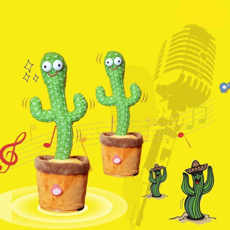 Electric Dancing Cactus Singing Holiday Gift Doll for Children with 120 English Songs by buy2fix