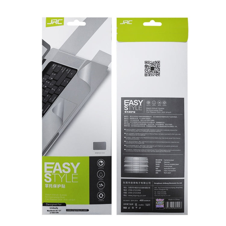 JRC 2 in 1 Laptop Palm Rest Sticker + Touchpad Film Set For MacBook Air 13.3 inch A2179 (2020)(Silver) by JRC