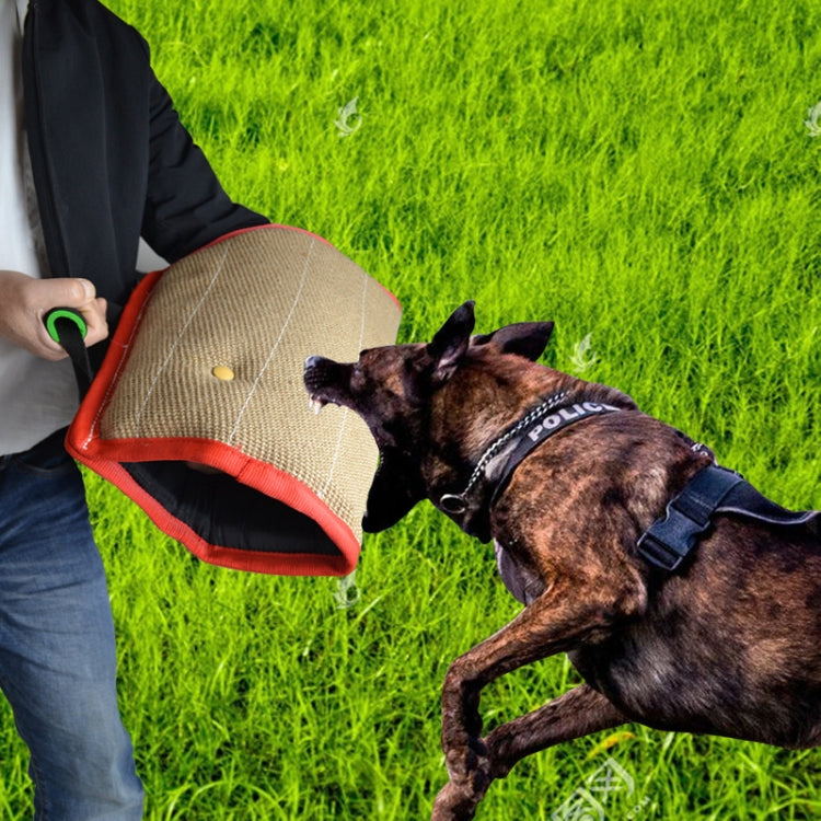 Red Twill Jute Training Dog Bite Sleeve Open Sleeve Protector Pet Products by buy2fix