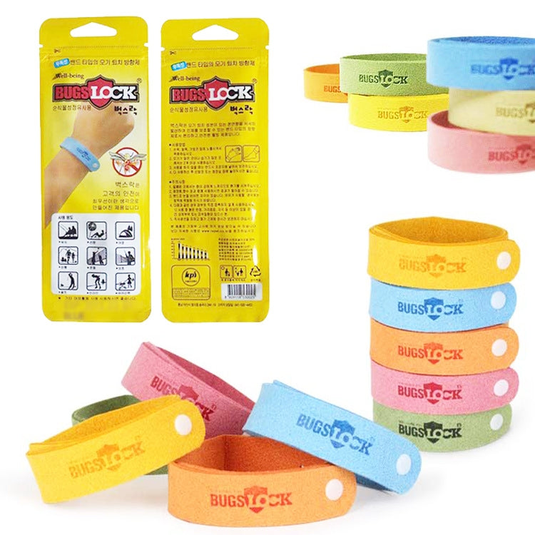5pcs BUGS Mosquito Repellent Bracelet Mosquito Ring Outdoor Mosquito Bracelet Color Random Delivery, Style: Staroon Bracelet by buy2fix