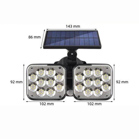TY06602 120 SMD Solar Human Body Induction Light Outdoor Waterproof LED Wall Light by buy2fix