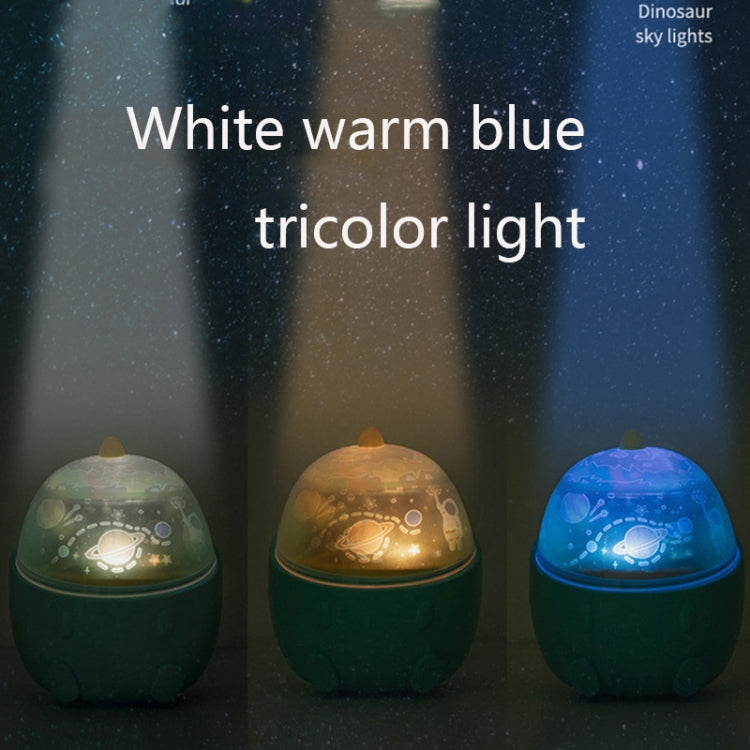 CX-12 Little Dinosaur Starry Sky Light USB Music Box Night Light LED Dream Rotating Projection Lamp(Yellow) by buy2fix