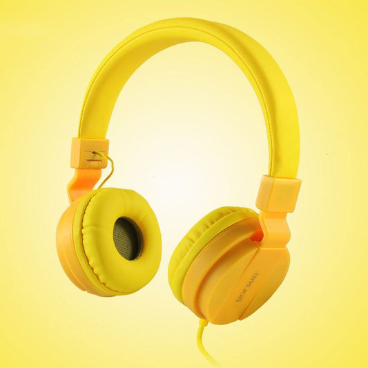 Gorsun GS-778 Mobile Phone Music Headset Wired Laptop Children Headphones(Yellow) - Headset & Headphone by buy2fix | Online Shopping UK | buy2fix