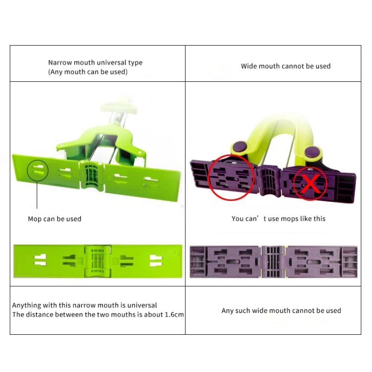 2 PCS 28cm Half-Fold Narrow Mouth Universal Mop Sponge Tape Head Replacement Fittings(Yellow) by buy2fix