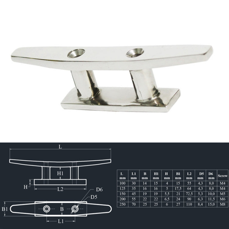 316 Stainless Steel Siamese Mooring Bollard For Marine Boat Yacht, Specification: 6 inch by buy2fix