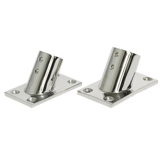 Thicken 316 Stainless Steel 60-Degree Square Tube Base Marine Boat Hardwares, Specifications: 25mm by buy2fix