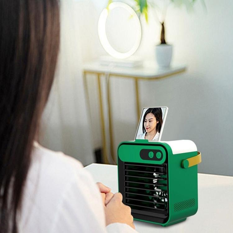 USB Mini Refrigeration And Humidification Air Conditioner Desktop Water-cooled Fan(White) by buy2fix