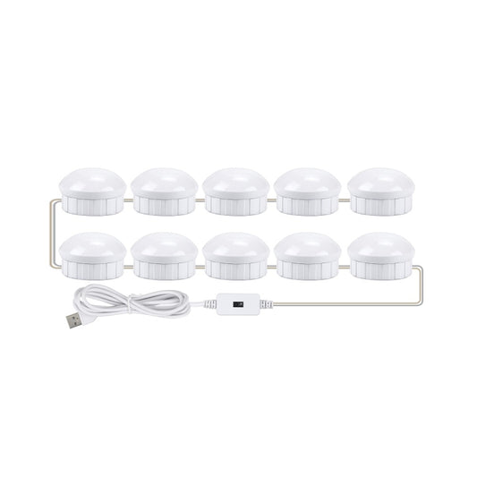 LED Makeup Mirror Light Beauty Fill Light Hand Sweep Sensor Mirror Front Light, Power source: 10 Bulbs(Natural White) by buy2fix