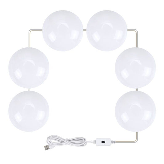 LED Makeup Lamp Mirror Front Beauty Fill Light Hand Sweep Sensation Lamp, Power source: 6 Bulbs by buy2fix