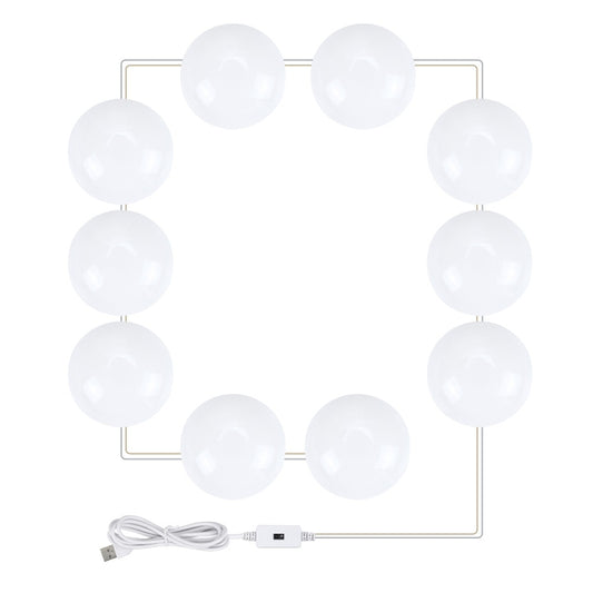 LED Makeup Lamp Mirror Front Beauty Fill Light Hand Sweep Sensation Lamp, Power source: 10 Bulbs by buy2fix