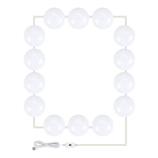 LED Makeup Lamp Mirror Front Beauty Fill Light Hand Sweep Sensation Lamp, Power source: 14 Bulbs by buy2fix