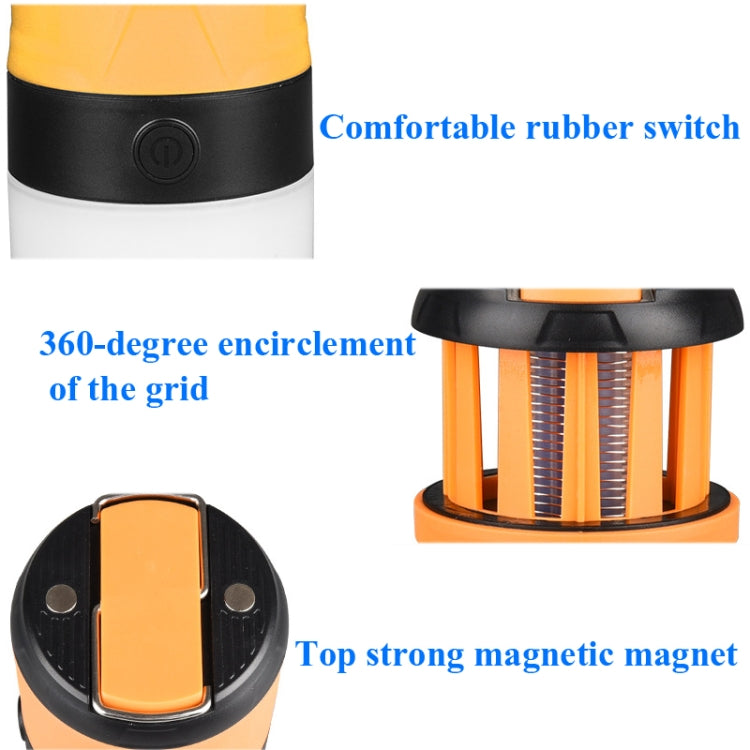 Outdoor LED Waterproof Electric Mosquito Killer Lamp Camping Lamp Flashlight(Orange) by buy2fix