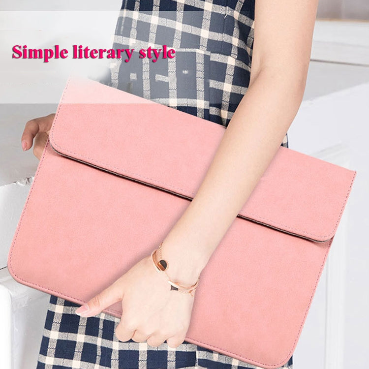 Horizontal Sheep Leather Laptop Bag For Macbook 11 Inch A1465/A1370(Liner Bag + Power Supply Bag Fruit Green) by buy2fix