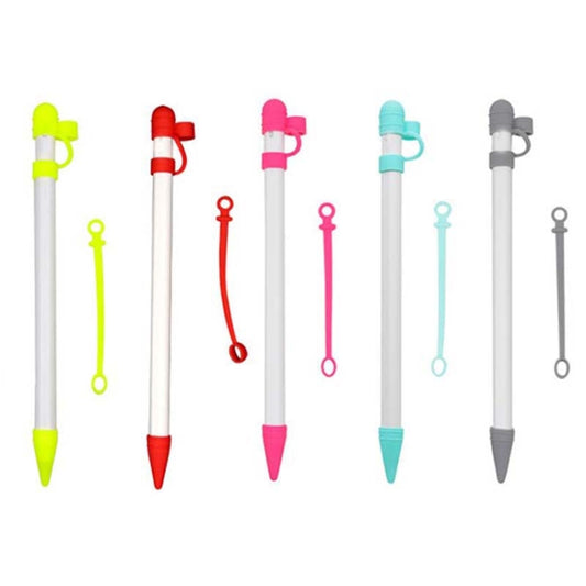 2 PCS 3 In 1 Anti-lost Pen Cap + Anti-lost Conversion Cable + Pen Tip Protective Case Set For Apple Pencil(Red) by buy2fix