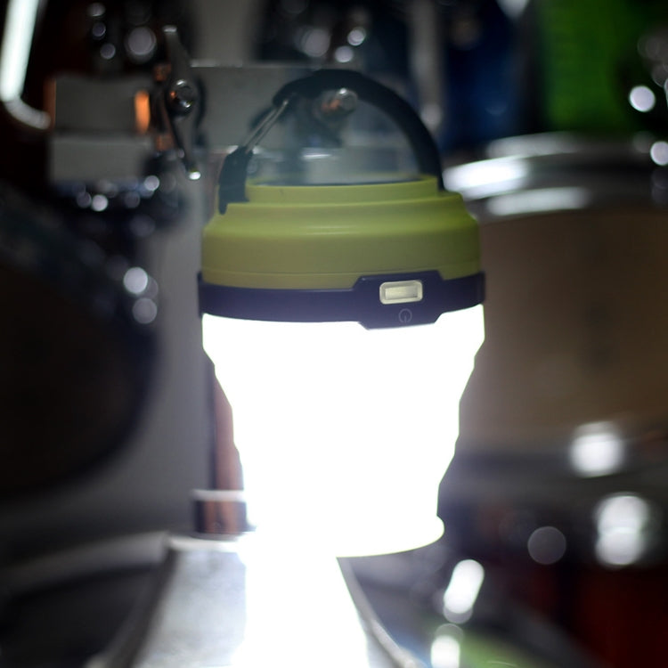 GOOFY DT-7107A Outdoor Solar USB Rechargeable Camping Light Portable Retractable Multifunctional LED Tent Light(Green) by GOOFY