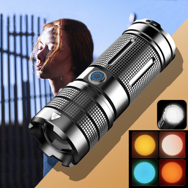 X3 RGB Atmosphere Zoom 4-Color Photography Fill-In Flashlight(White-Ice Blue-Yellow-Gold Yellow) by buy2fix
