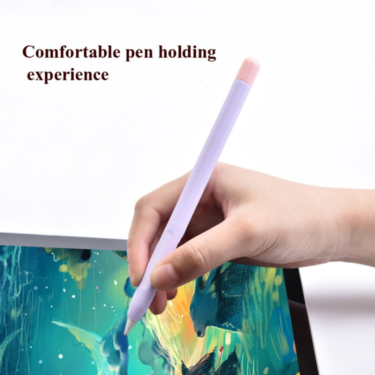 5sets 3 in 1 Stylus Silicone Protective Cover + Two-Color Pen Cap Set For Apple Pencil 2(Girl Pink) by buy2fix