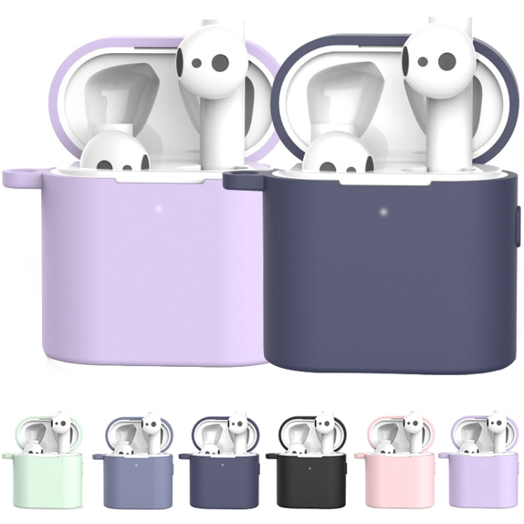 3 PCS For Xiaomi Air 3 in 1 Earphone Silicone Protective Case + Anti-lost Rope + Hook Set(Blue) by buy2fix