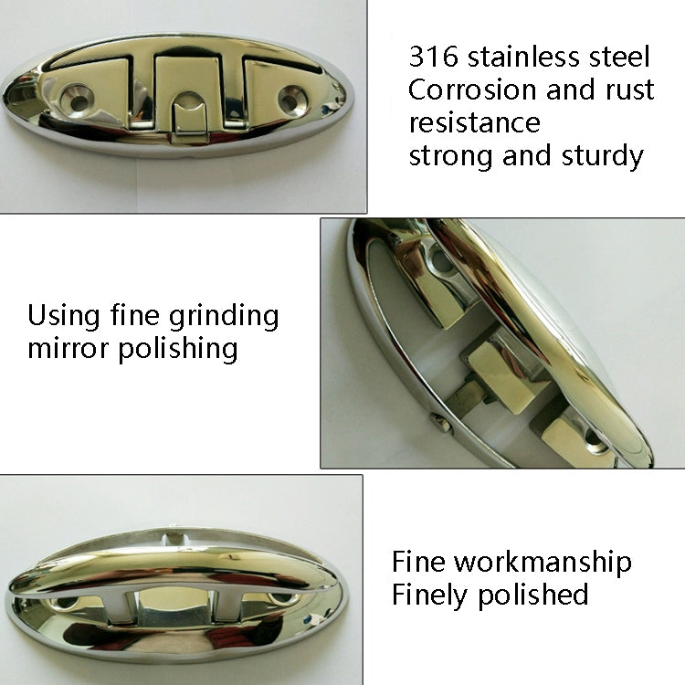 Lifting Cable Bolt 316 Stainless Steel Folding Yacht Splint Lock Bolt, Specification: 6 inch 150mm by buy2fix