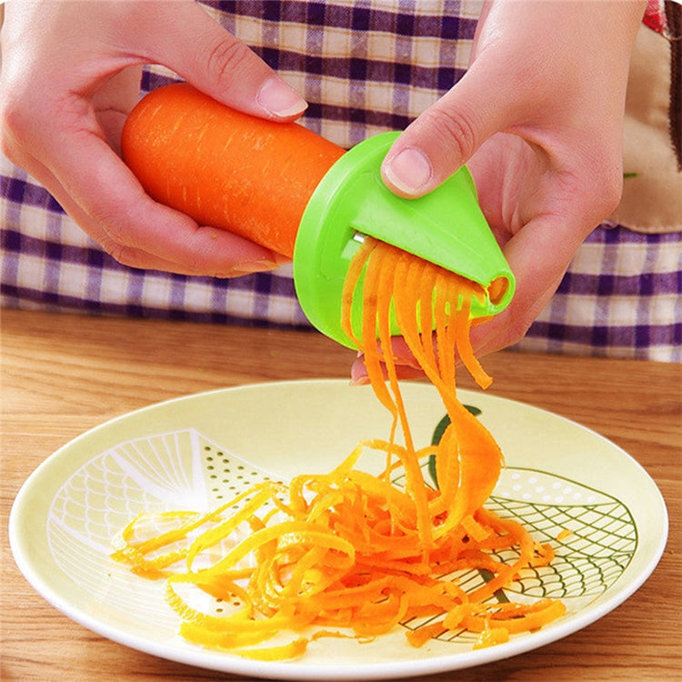Kitchen Funnel Model Spiral Slicer Vegetable Shred Carrot Cutter(Green) by buy2fix