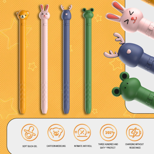 Cartoon Silicone Capacitive Pen Non-Slip And Anti-Drop Protective Cover For Apple Pencil 1( Frog) by buy2fix