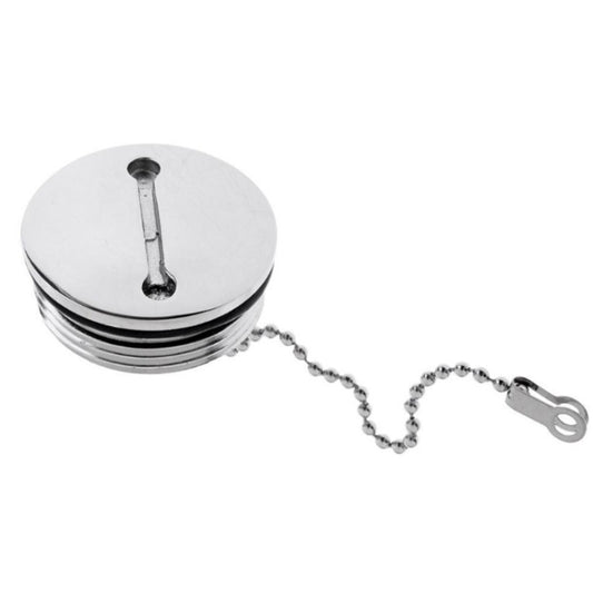 38mm Stainless Steel Boat Deck Fill Filler Replacement Cap + Chain Boat Replacement Accessories by buy2fix