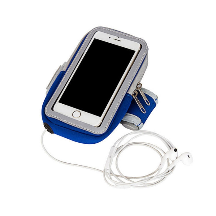3 PCS Comfortable And Breathable Sports Arm Bag Mobile Phone Wrist Bag For 5.5 Inch Mobile Phone(Blue) - Other by buy2fix | Online Shopping UK | buy2fix