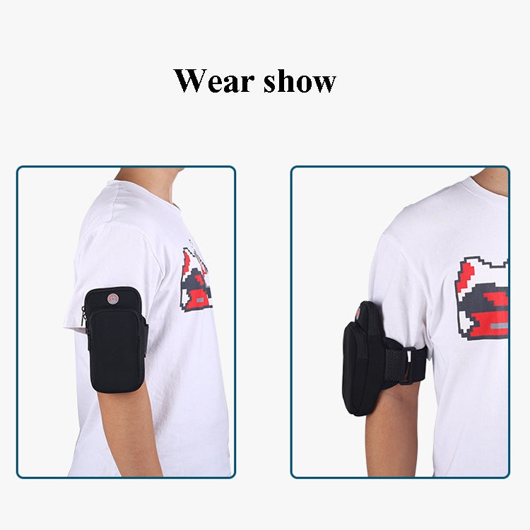 3 PCS Running Mobile Phone Arm Bag Men And Women Fitness Outdoor Hand Bag Wrist Bag for Mobile Phones Within 6.5 inch( Black) - 5.5~6.5 inch by buy2fix | Online Shopping UK | buy2fix