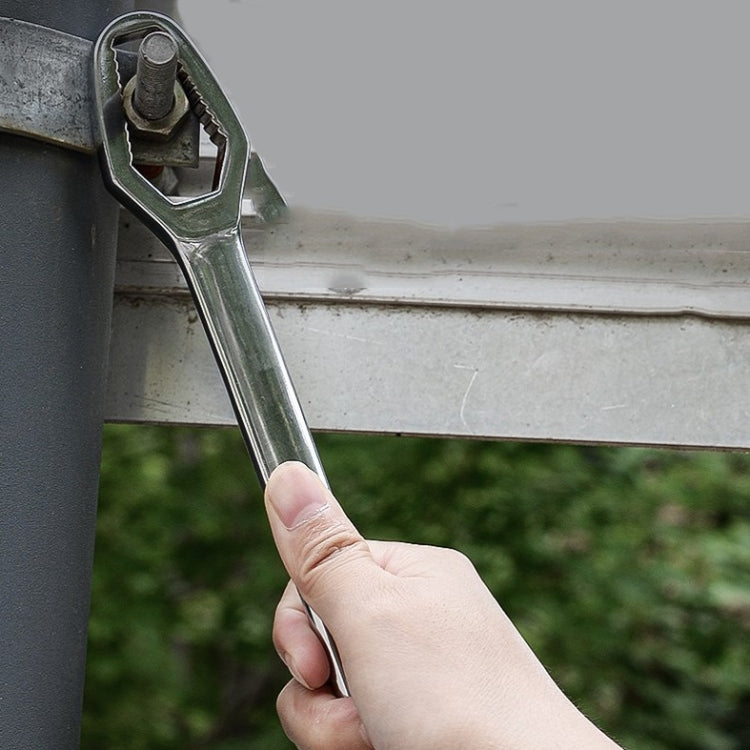 Multi-Function Plum Wrench Open Adjustment Double-Headed Self-Tightening Wrench(Black) by buy2fix