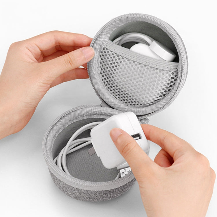 Baona BN-F009 Oxford EVA Storage Bag Box with Carabiner for Headphone / Earphone & Data Cable(Gray) by Baona