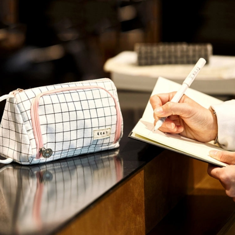 Angoo Large Capacity Pencil Case Cute Canvas Stationery Bag, Color: Black White In The Palm by Angoo