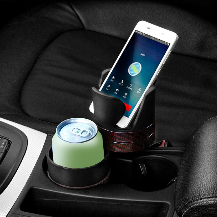 SUITU R151-4 Car Air Outlet Storage Water Cup Holder Mobile Phone Navigation Multi-function Storage Box(Red Square) by SUITU