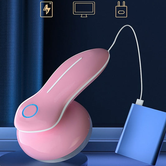 Rechargeable Hair Ball Trimmer Shaving Pompom, Colour: Pink Six-blade Knife Head by buy2fix