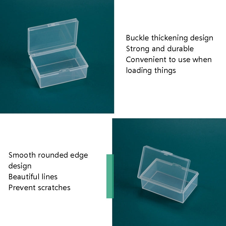 20 PCS Rectangular Transparent Storage Box Plastic Universal Packaging Box With Cover Parts Accessories Storage Box by buy2fix