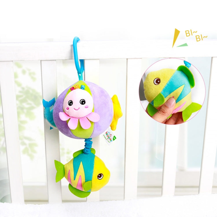 Three-dimensional Animal Baby Music Pull Bell Cloth Ball Bed Hanging Toy Baby Comfort Plush Bed Bell(Sky Series 2B) by buy2fix