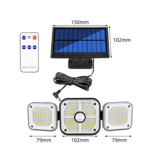 186 LED Solar Split Type Courtyard Lamp Outdoor Waterproof Corridor Garden Human Body Sensing Street Light by buy2fix