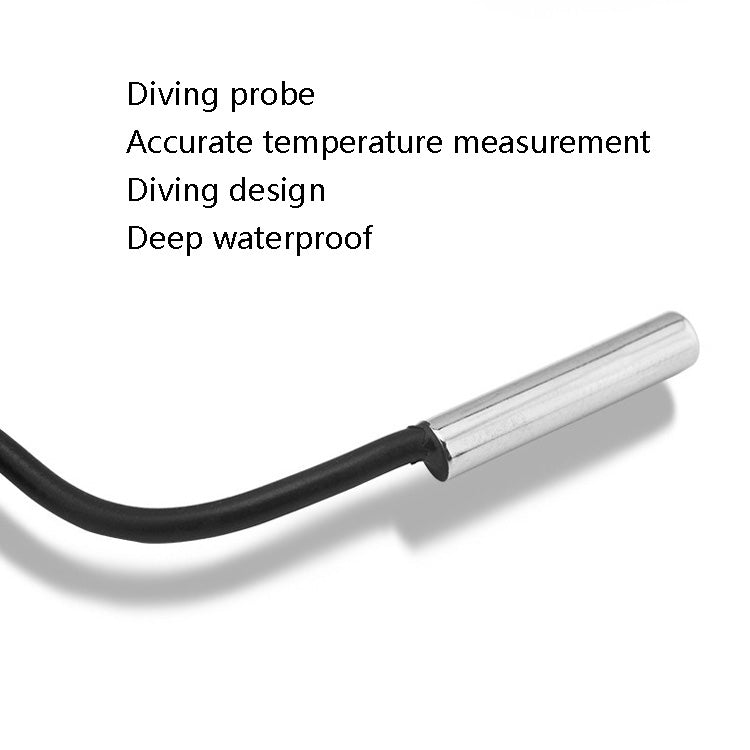 Fish Tank Digital Thermometer Waterproof Probe Electronic Measuring Thermometer, Line Length: 5m (Black) - Thermometer by buy2fix | Online Shopping UK | buy2fix