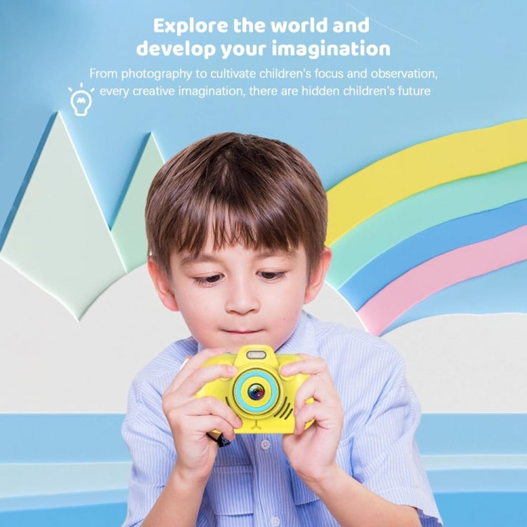 DC502 2.4-Inch 16X Zoom 2.7K Video Recording Children Digital Camera, Color: Yellow No Card(UK Plug) by buy2fix