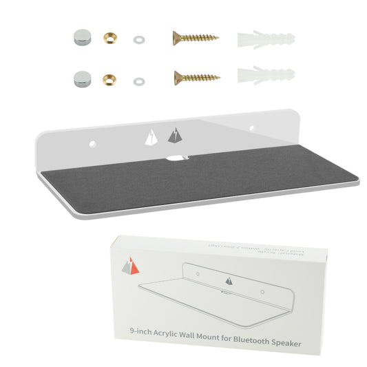 Wall Storage Bracket for Bluetooth Speaker Home Living Room Wall Decoration Storage Organizer, Size: 9 x 4 x 1.25 inch(White) - Speaker Bracket by buy2fix | Online Shopping UK | buy2fix