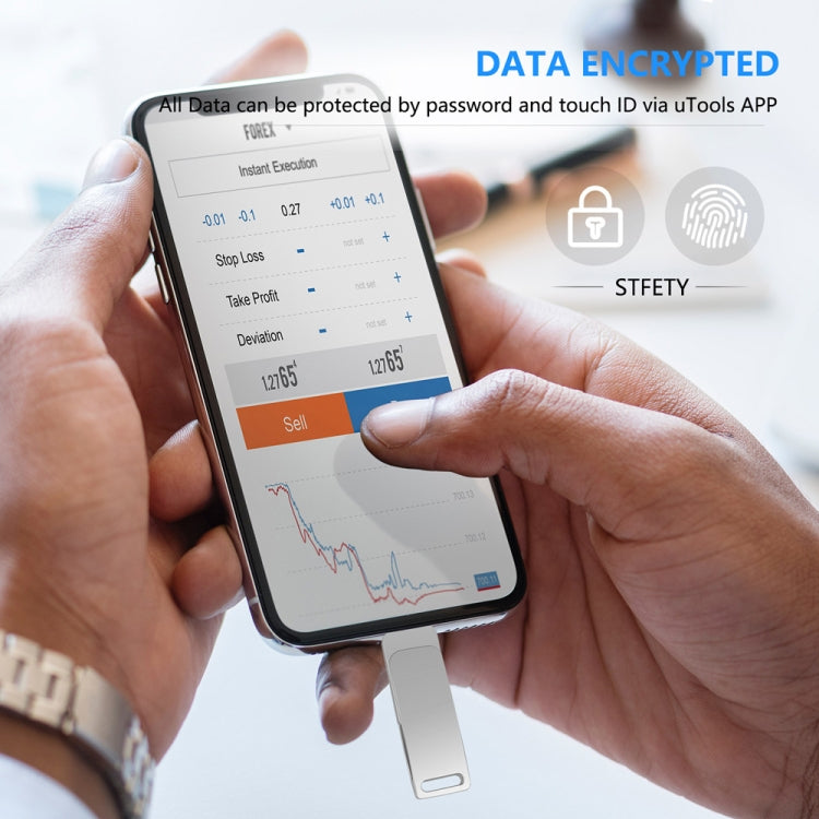 64GB USB 3.0 + 8 Pin + USB-C / Type-C 3 in 1 Phone Computer Metal Rotatable U-Disk(Pink) by buy2fix