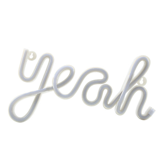 LED Yeah Neon Lights Bedroom Decoration Night Light(Blue Light) by buy2fix
