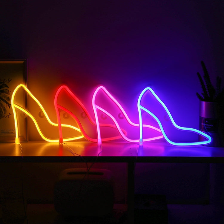 LED High Heels Neon Modeling Lights Bar Cafe Decoration Lights Lights(Red Light) by buy2fix