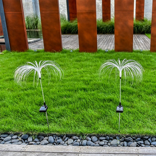 Solar Fiber Optic Jellyfish Lamp Lawn Ground Plug LED Lamp Outdoor Garden Decoration Lamp(Colorful Light) by buy2fix