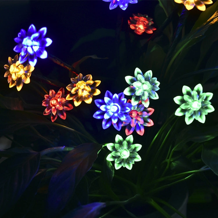 16 LED Solar Tree Branch Lotus Lamp Outdoor Garden Lawn Light by buy2fix