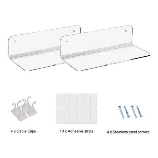 2pcs /Set Household Speaker Wall Bracket Surveillance Camera Bracket(Transparent) - Speaker Bracket by buy2fix | Online Shopping UK | buy2fix