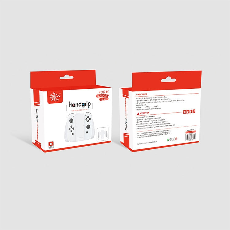 KJH NS-072 ABS Integrated Design Game Grip For Switch OLED(White) by buy2fix