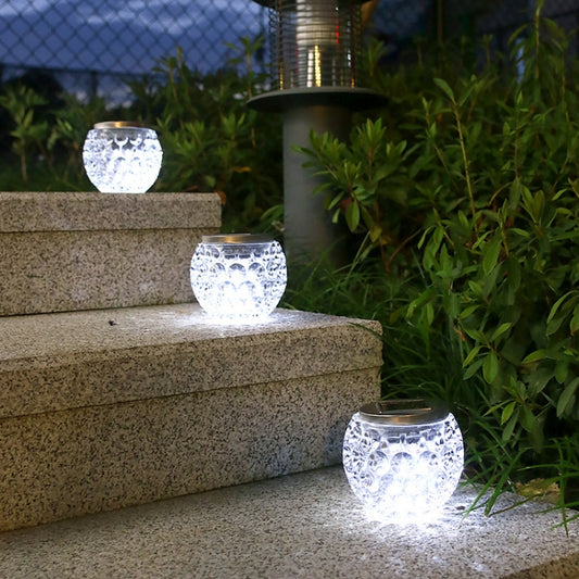 Solar Outdoor Wishing Glass Jar Courtyard Decoration Light(White Light) by buy2fix